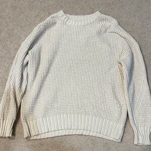 American Eagle Outfitters off white Crew Neck Sweater (Size xs)